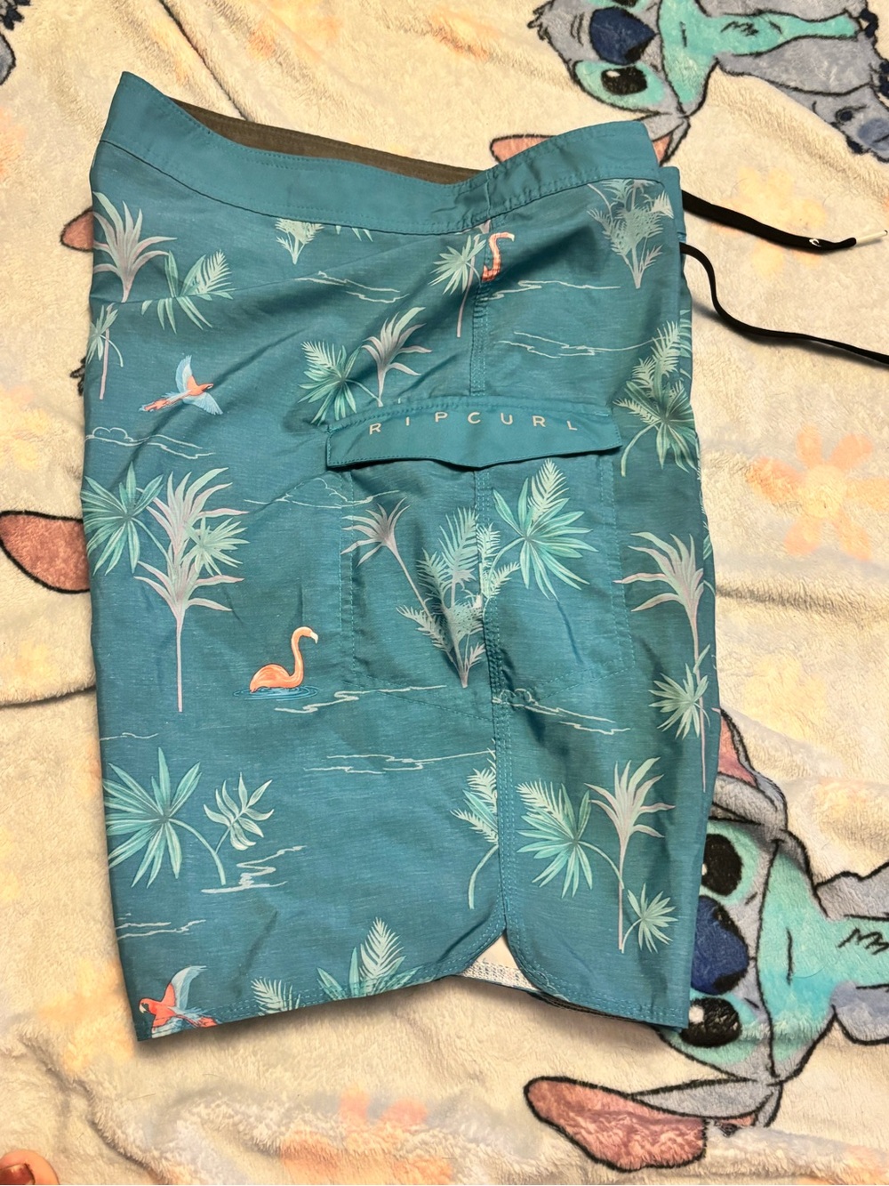 Rip Curl Teal Tropical Flamingo Swim Trunks